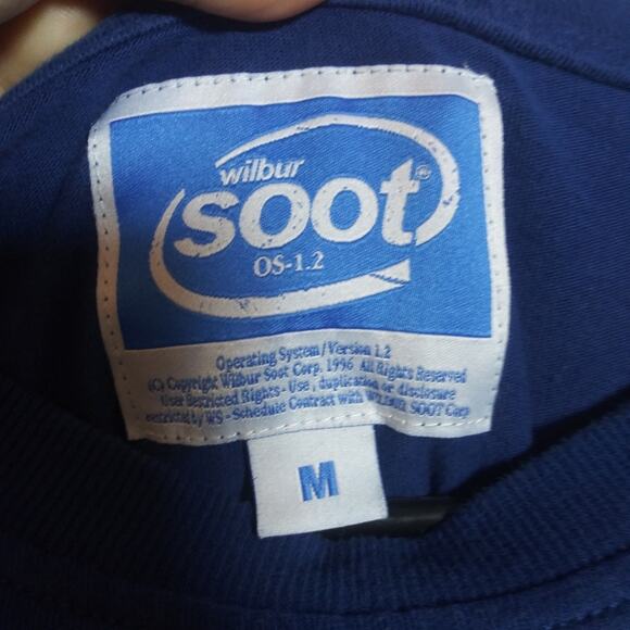 WILBUR SOOT Long Sleeve T-Shirt NAVY Rainbow Stripe Embroidered Official Size M - Picture 7 of 9